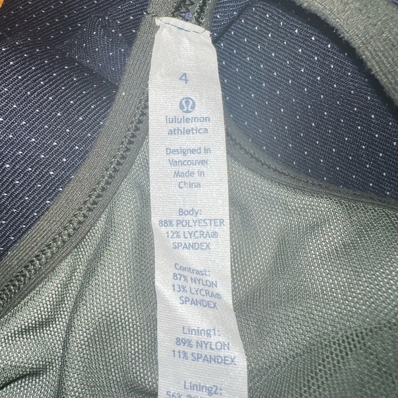 LULULEMON Power Y Floral Tank in Gator Green Size 4 - Picture 9 of 9